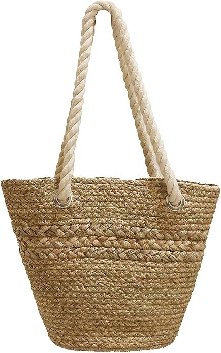 Medium Handmade Tote Bag Summer beach bag Women's fashion Hand bags Carry bags | Natural Kora Lea... | Amazon (US)