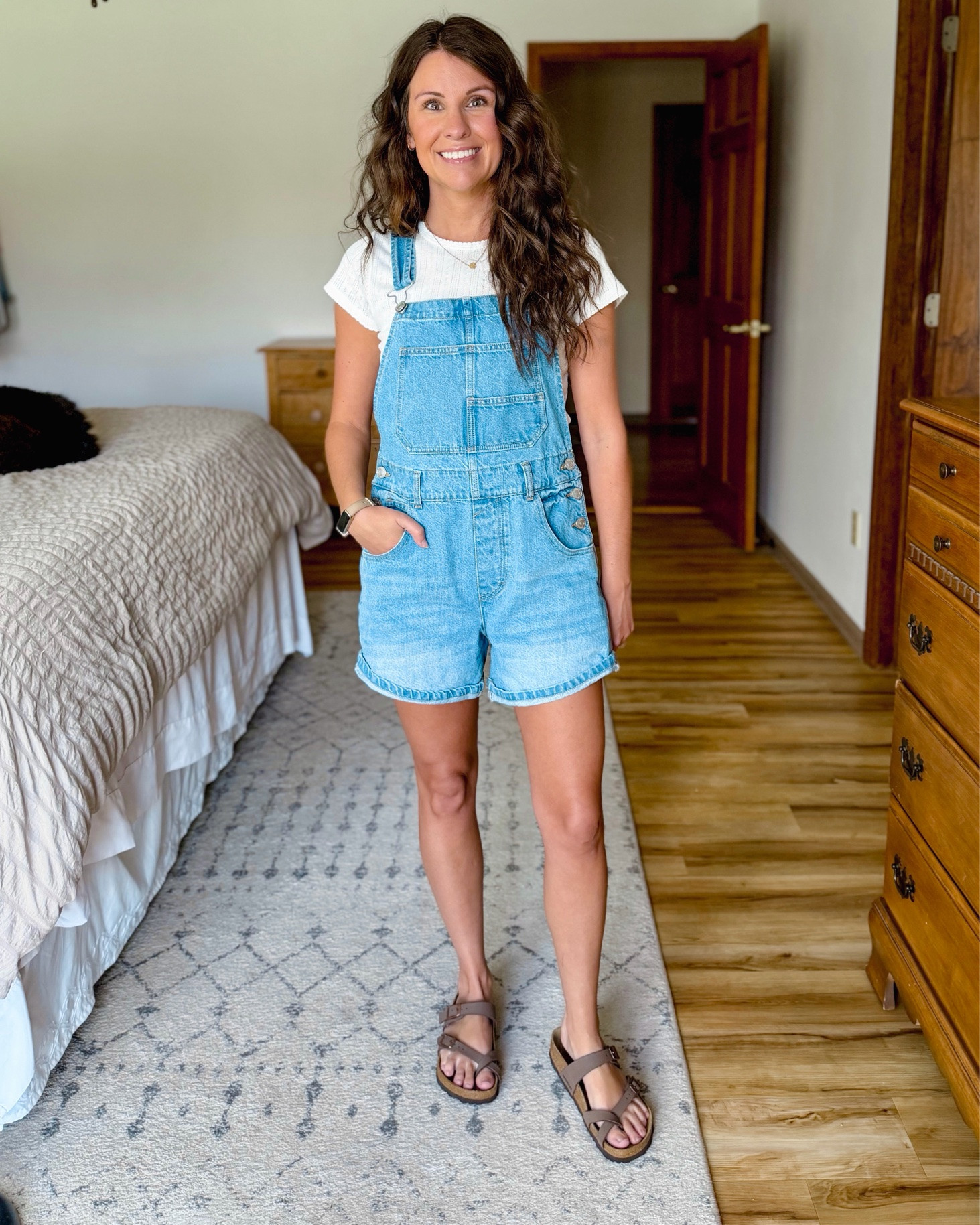 Quince summer try on!✨☀️

Outfit 1: overalls are size xs, pointelle tee is size small and Birkenstocks are size 36.

Outfit 2: utility shorts are size xs, tank is size small and Birkenstocks are size 36.

Outfit 3: bikini top is xs, linen shorts and button up are older so linked similar. 

use INFG-26MARISSAWEARSANOUTFIT10  
for 10% off your first order from Quince (new customers only!)

#LTKPetite #LTKgrwm #LTKSeasonal