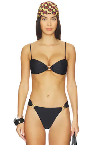 Shani Shemer Nyx Bandeau Bikini Top in Black from Revolve.com | Revolve Clothing (Global)