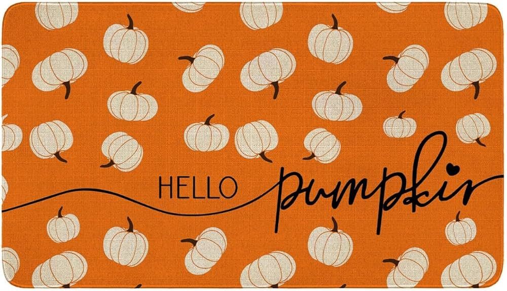 Mloabuc Welcome to Our Home Pumpkin Fall Door Mat Thanksgiving Autumn Pumpkin Welcome Mat Sea…S... | Amazon (US)