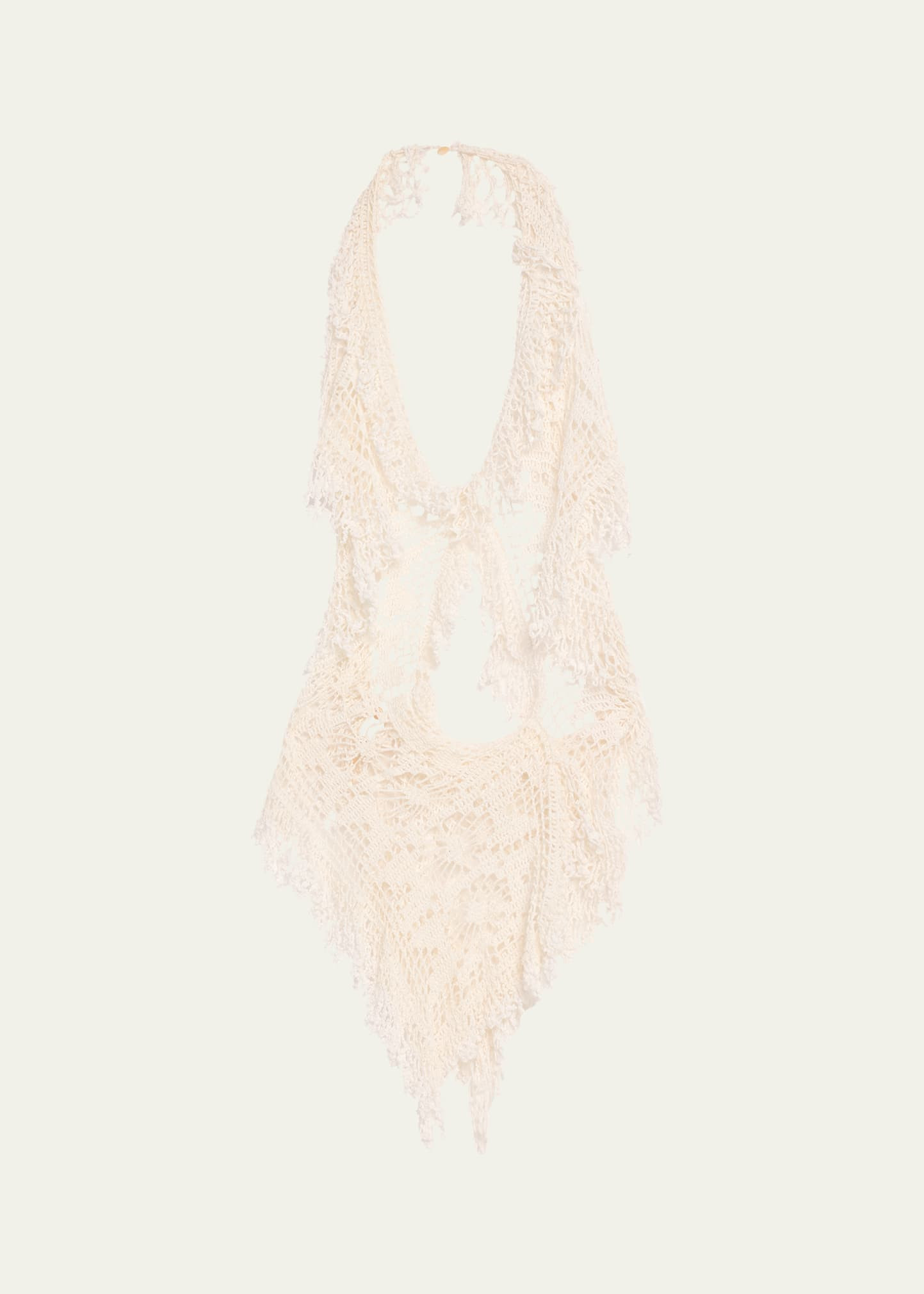 Diotima Drift Asymmetric Crochet Halter Top | Bergdorf Goodman