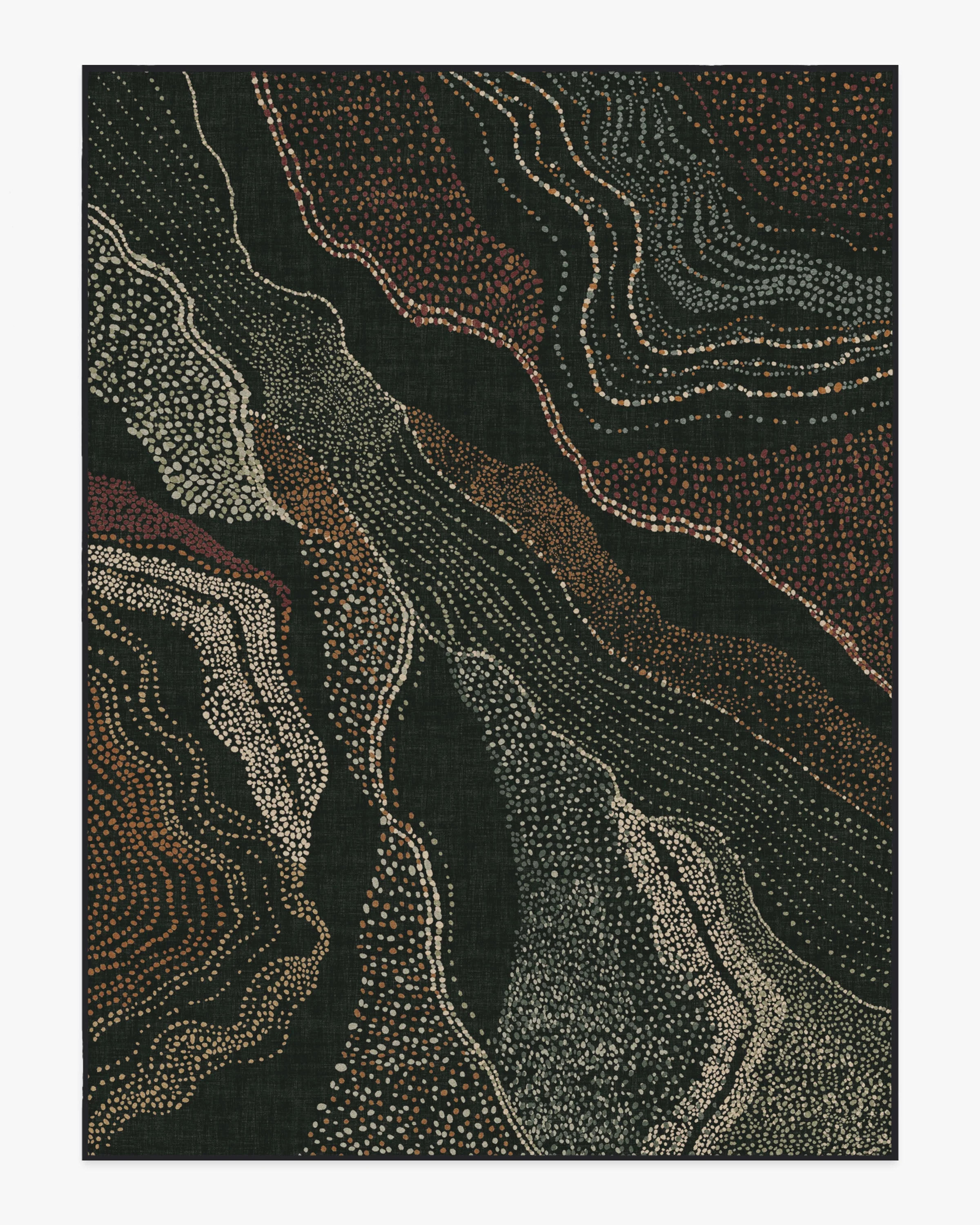 Malene Barnett Adorned Black Multicolor Rug | Ruggable | Ruggable
