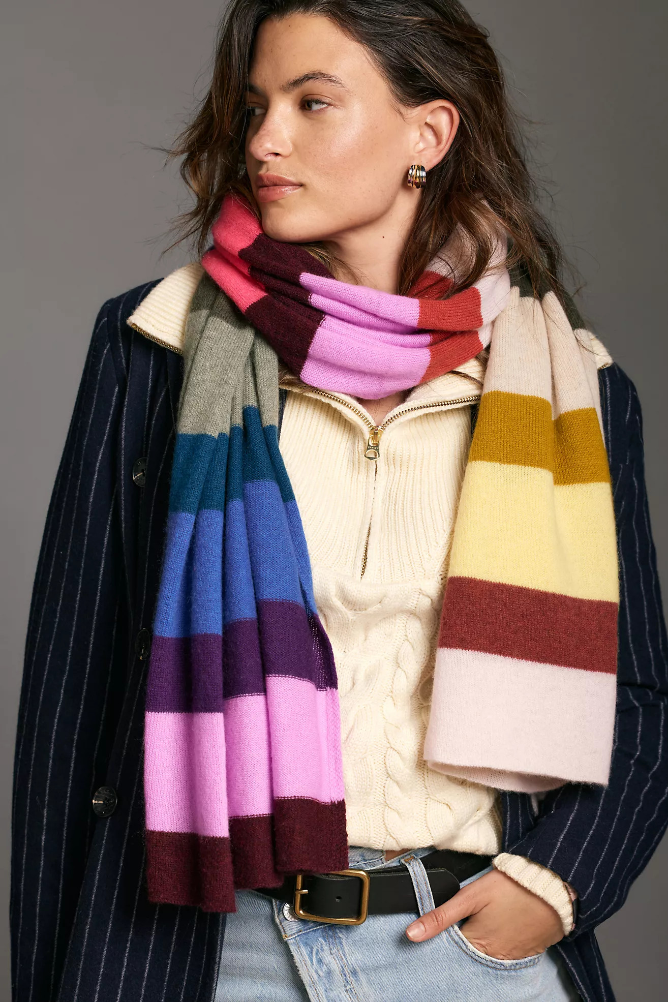 White + Warren Cashmere Rainbow Scarf | Anthropologie (US)