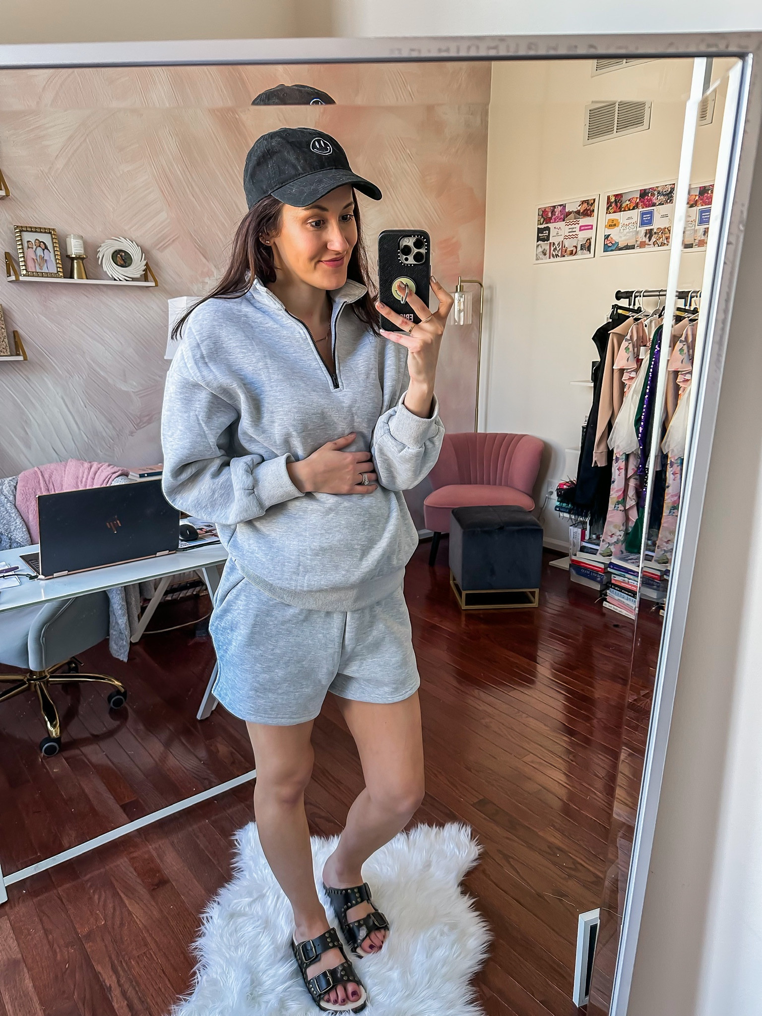 Bump friendly lounge wear set with longer shorts 🙌🏼🤰🏻 

Bump friendly outfit // bump friendly loungewear // maternity outfit // comfy outfit // grey sweat set // loungewear // athleisure set 

#LTKFind #LTKunder50 #LTKbump