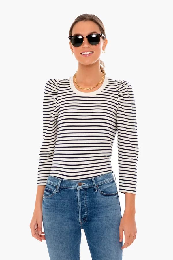 Navy Striped Vesty Long Sleeve Crewneck | Tuckernuck (US)