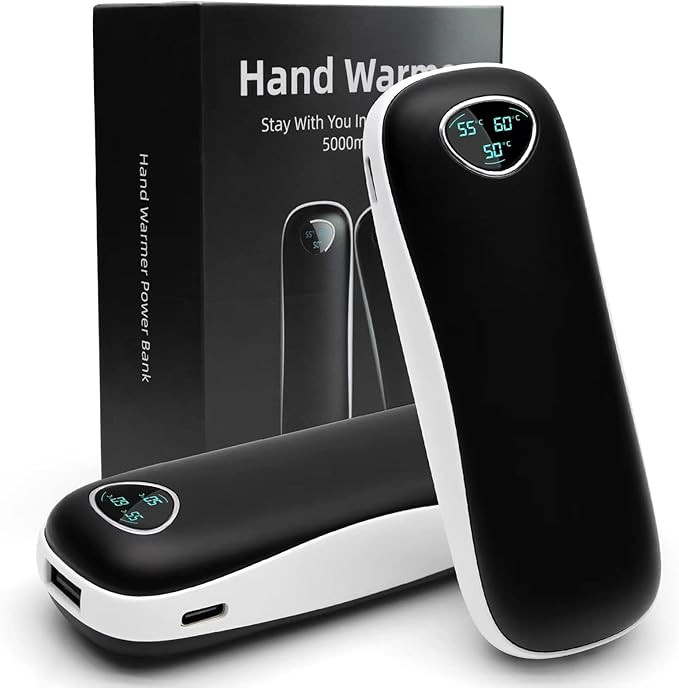 Hand Warmers Rechargeable 2 Pack, 5000mAh Rechargeable Electric Hand Warmer Power Bank,Portable U... | Amazon (US)
