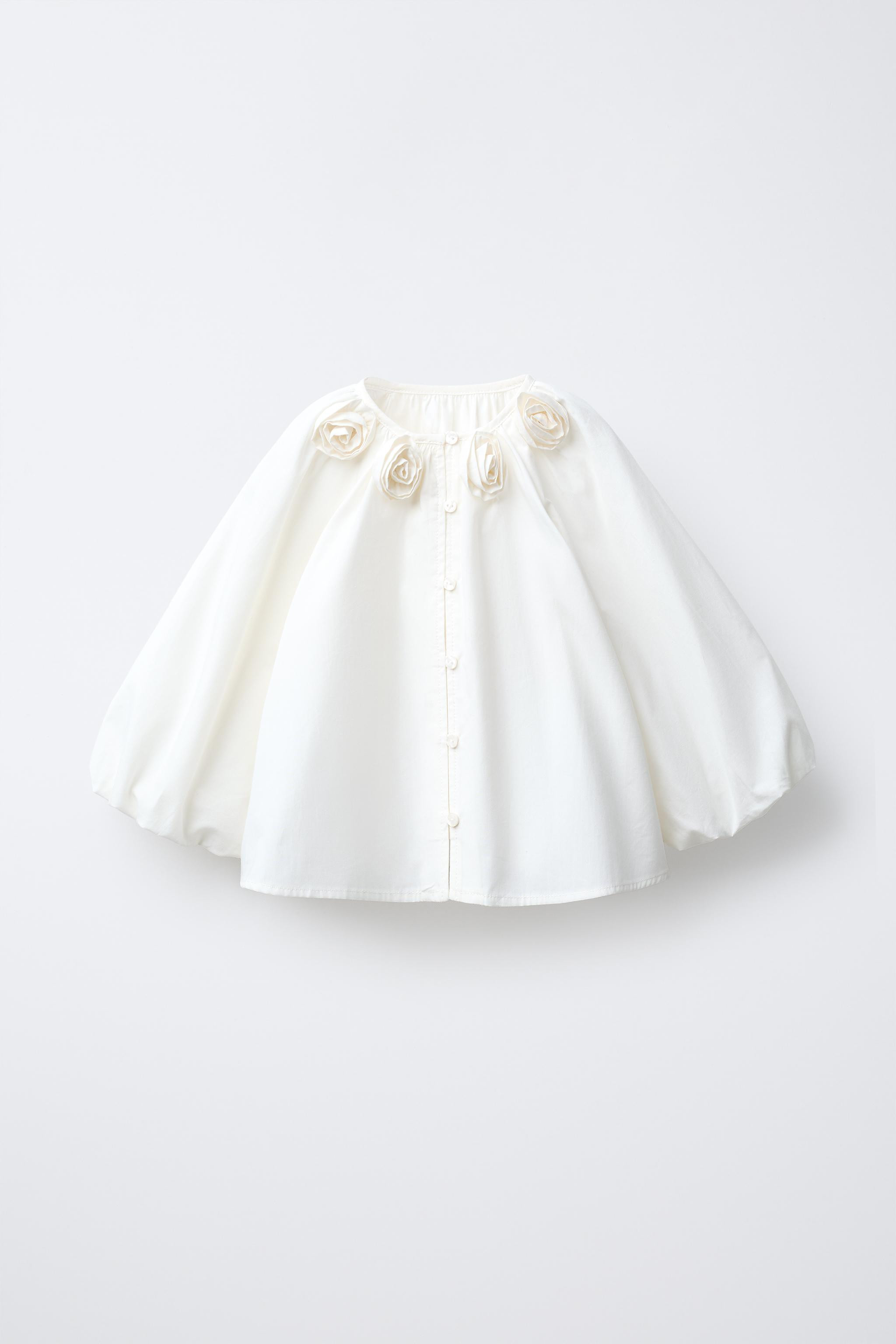 3D FLORAL POPLIN SHIRT | Zara US