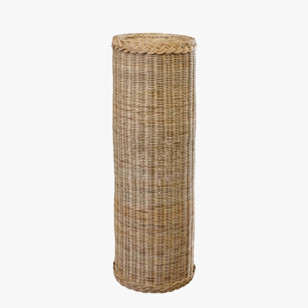 Braided Wicker Pedestal | Dear Keaton