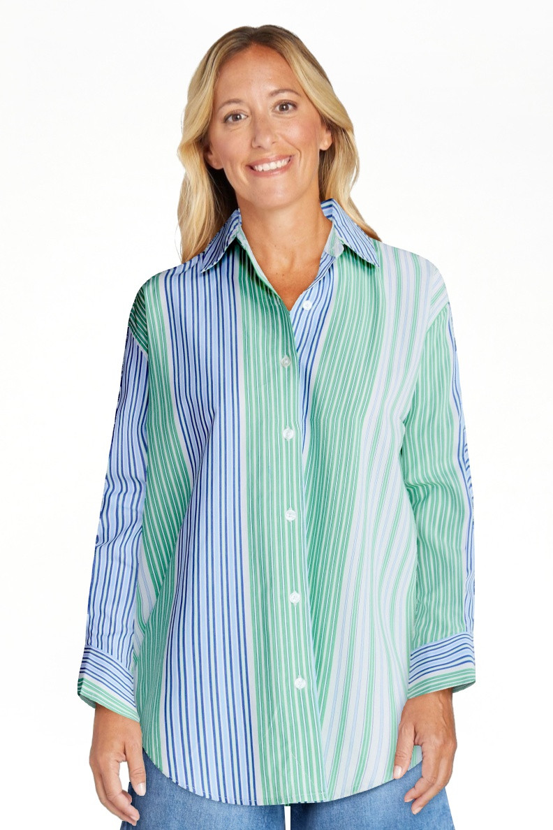 Free Assembly Women's and Women's Plus Relaxed Button Down Cotton Shirt with Long Sleeves, Sizes ... | Walmart (US)