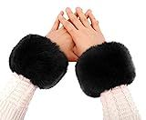 Amazon.com: Simplicity Ladies Winter Faux Fur Wrist Warmer Cuff Wristband, Black : Clothing, Shoe... | Amazon (US)