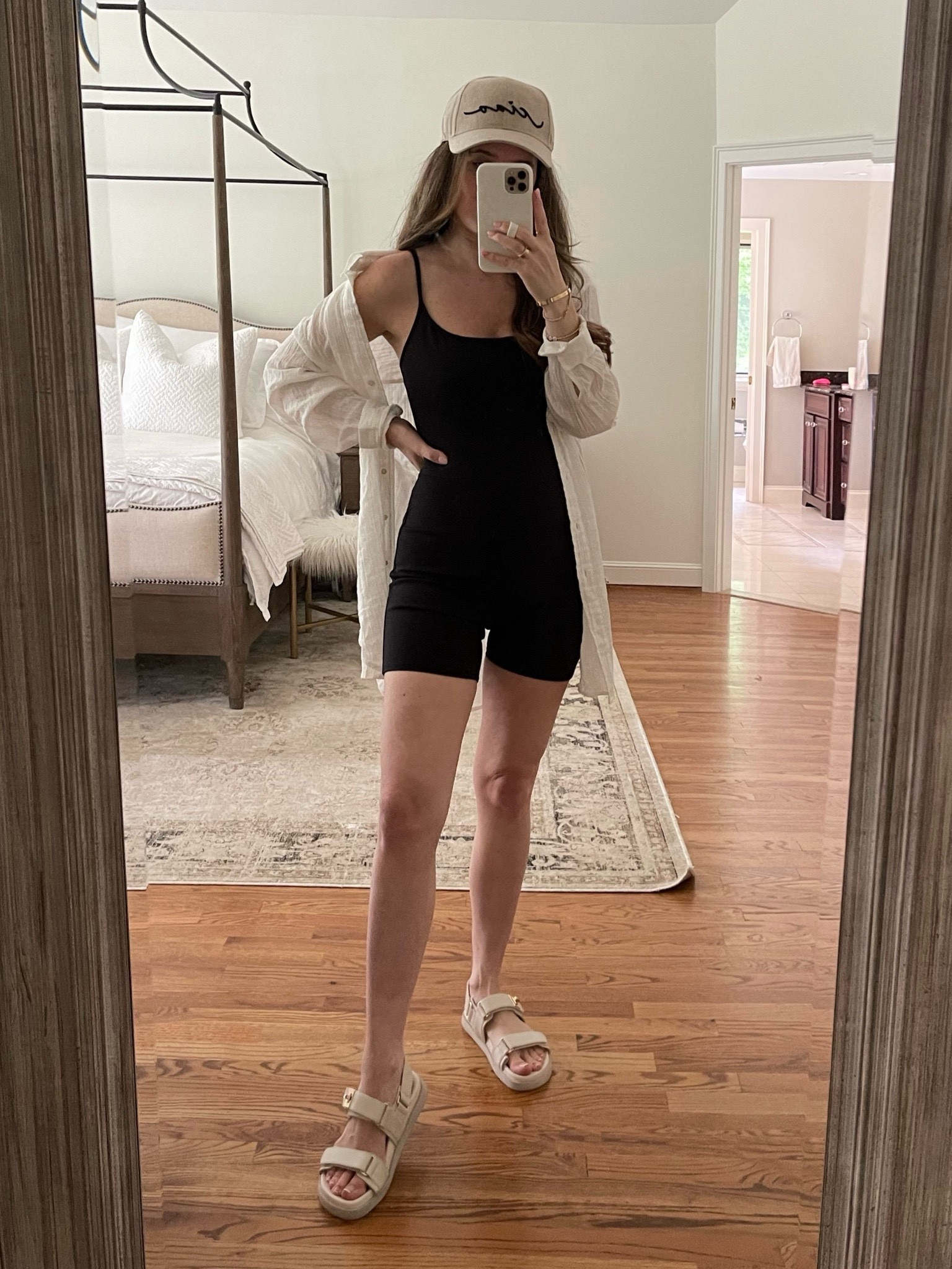 Easy onesie outfit styled with the Steve Madden Mona Sandals (linking to the same vibe for less!) 

#LTKSeasonal #LTKstyletip #LTKfindsunder50