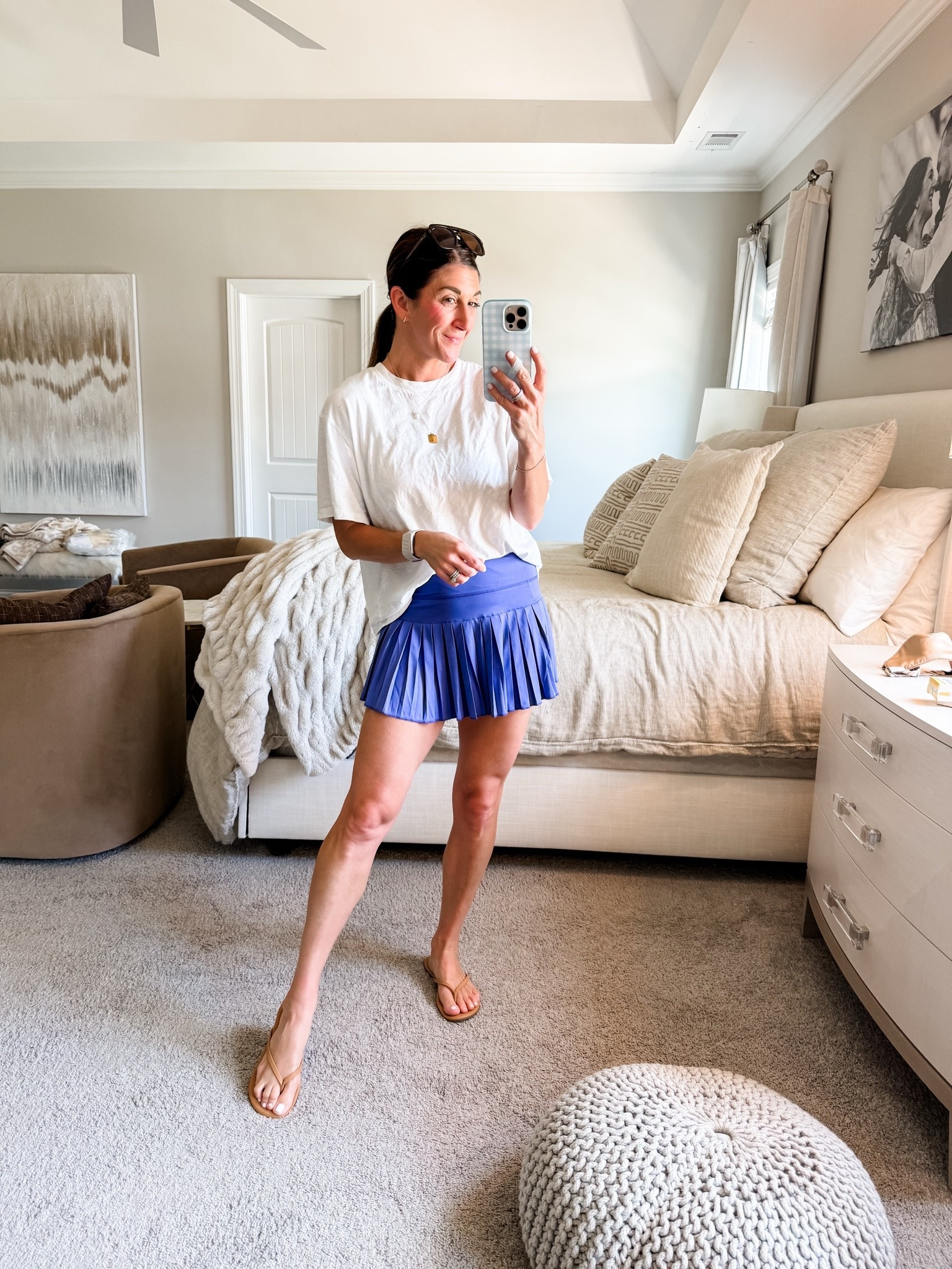 Loving this comfy mom outfit!
Tee is on sale from aerie. Comes in other colors and wearing a small-slightly oversized boxy fit
Skirt is from Amazon-TTS. Wearing a small. Comes in other colors. Has biker shorts with pockets underneath 

Flip flops are Amazon & 46% off. Sunnies are Amazon and 20% off!

Click here to shop!

Mom outfit | athlete | athletic | athleisure | skirt | skort | active | sporty | fit | fitness | daily mom | flip flops | tee | t-shirt | aerie | American Eagle | loopy | necklaces | electric picks | tiny tags | sunnies | sunglasses

#LTKmomlife #LTKActive #LTKSaleAlert