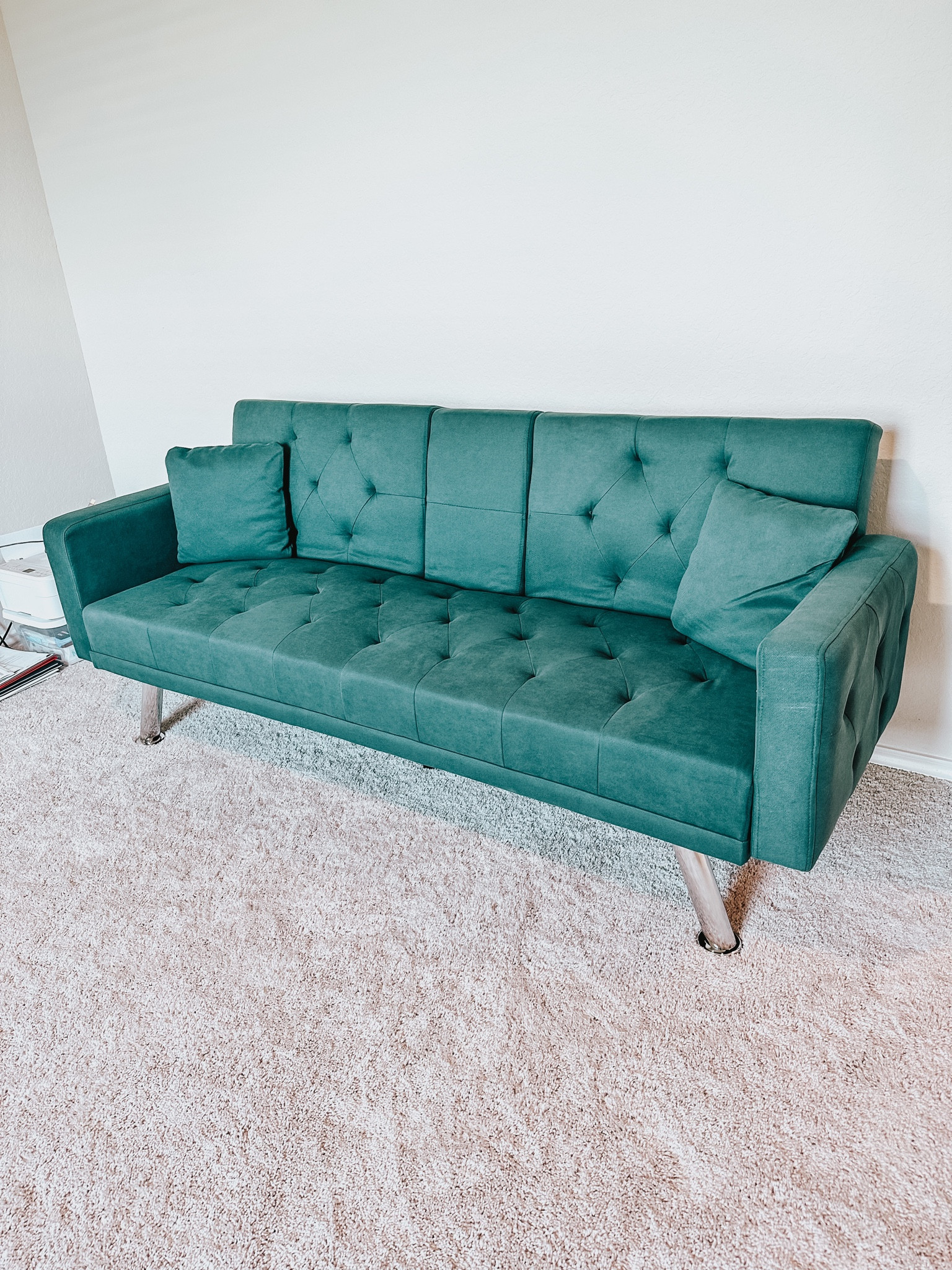 Futon for office // office couch // office futon // green futon // green couch // office aesthetic 

#LTKsalealert #LTKworkwear #LTKhome