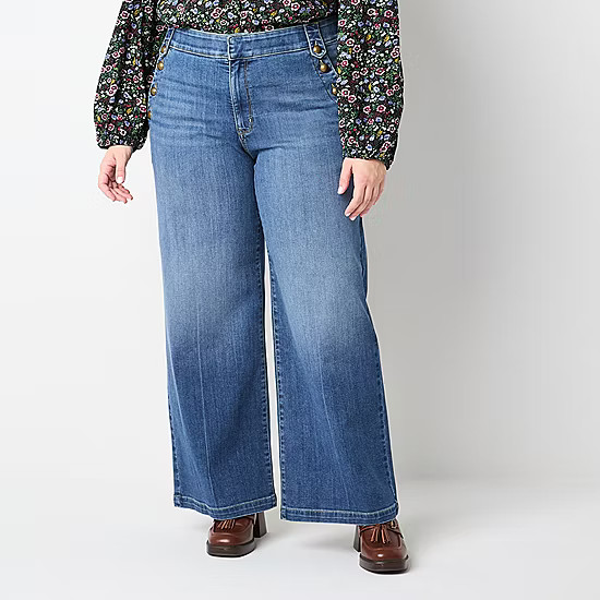 St. John's Bay Plus Womens High Rise Loose Fit Jean - JCPenney | JCPenney