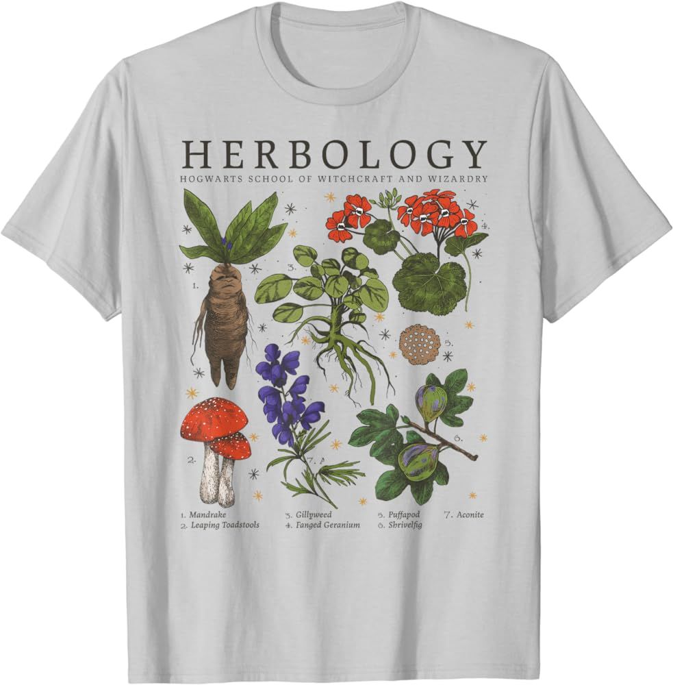 Harry Potter Herbology Plants Short Sleeve T-Shirt | Amazon (US)