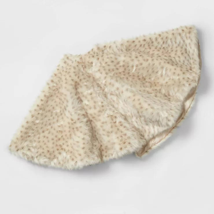 48" Faux Fur Christmas Tree Skirt Light Brown - Wondershop™ | Target