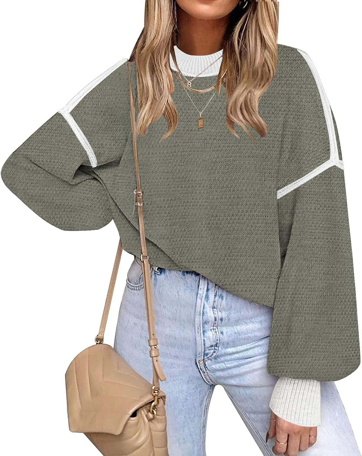 Fall Clothes for Women 2026 Fashion Outfits Knitted Oversized Sweaters | Amazon (US)