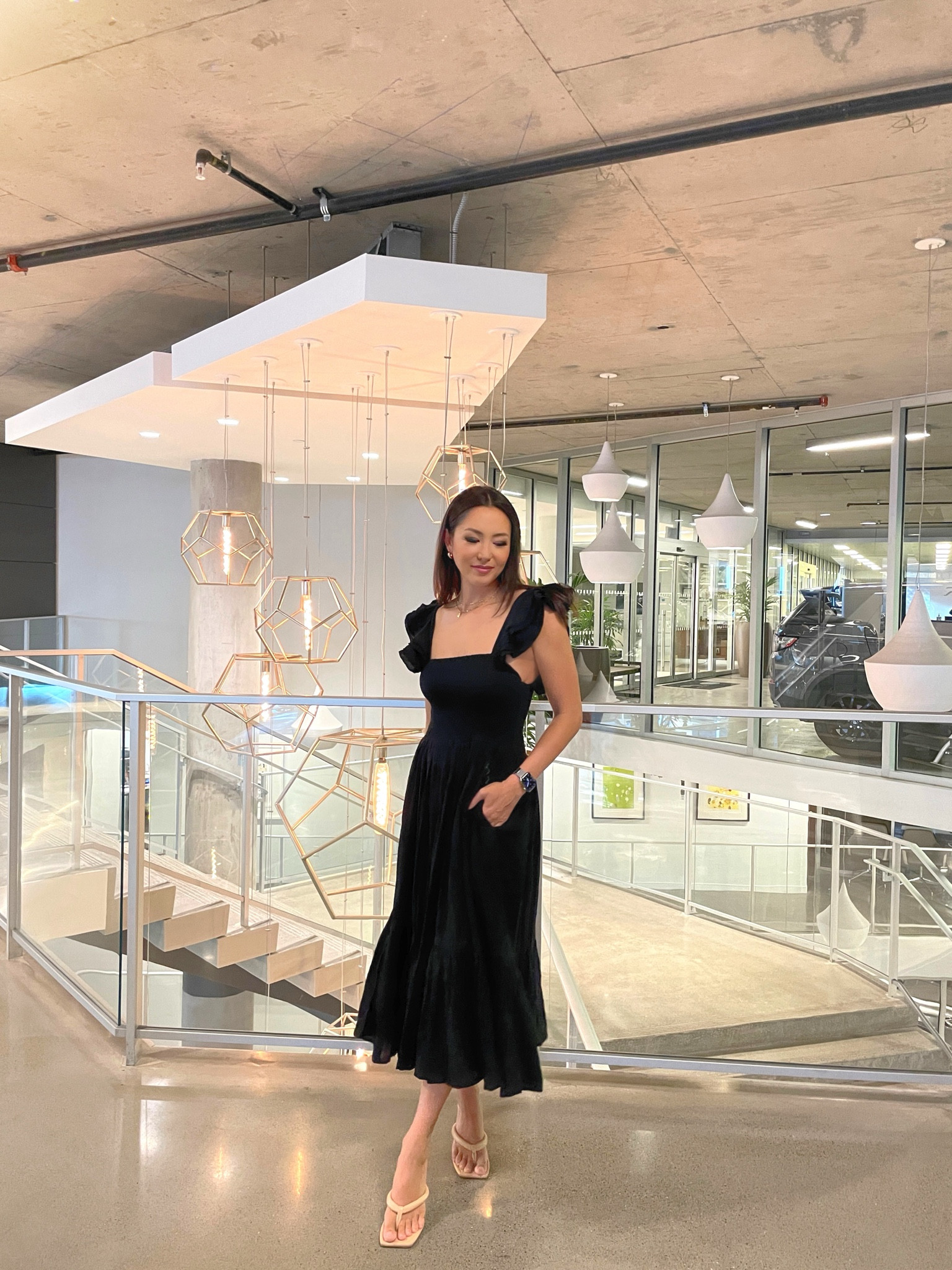 This dress is sooo cute and perf for going out to eat a big meal too!! I'm wearing XXS but it's so stretchy that XXS easily fits XS and S!! Saks has XXS in black left and it’s over 50% off so hurry and grab it while you can! Nordstrom has this dress in 2 other colors - the seaside color (a super lovely purple color) is only available in medium but the heirloom color (more neutral) is available in all sizes!

#LTKSeasonal #LTKSaleAlert