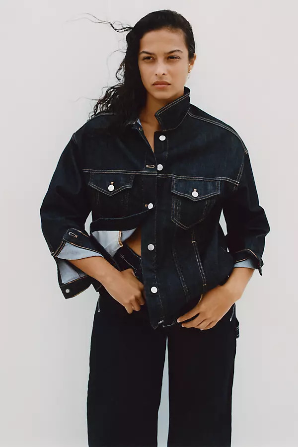 The Weston Denim Boyfriend Jacket by Pilcro | Anthropologie (US)