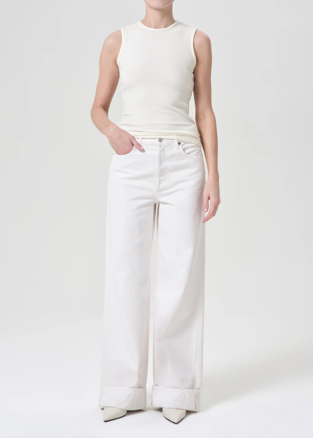 Dame High Rise Wide Leg in Fortune Cookie | AGOLDE