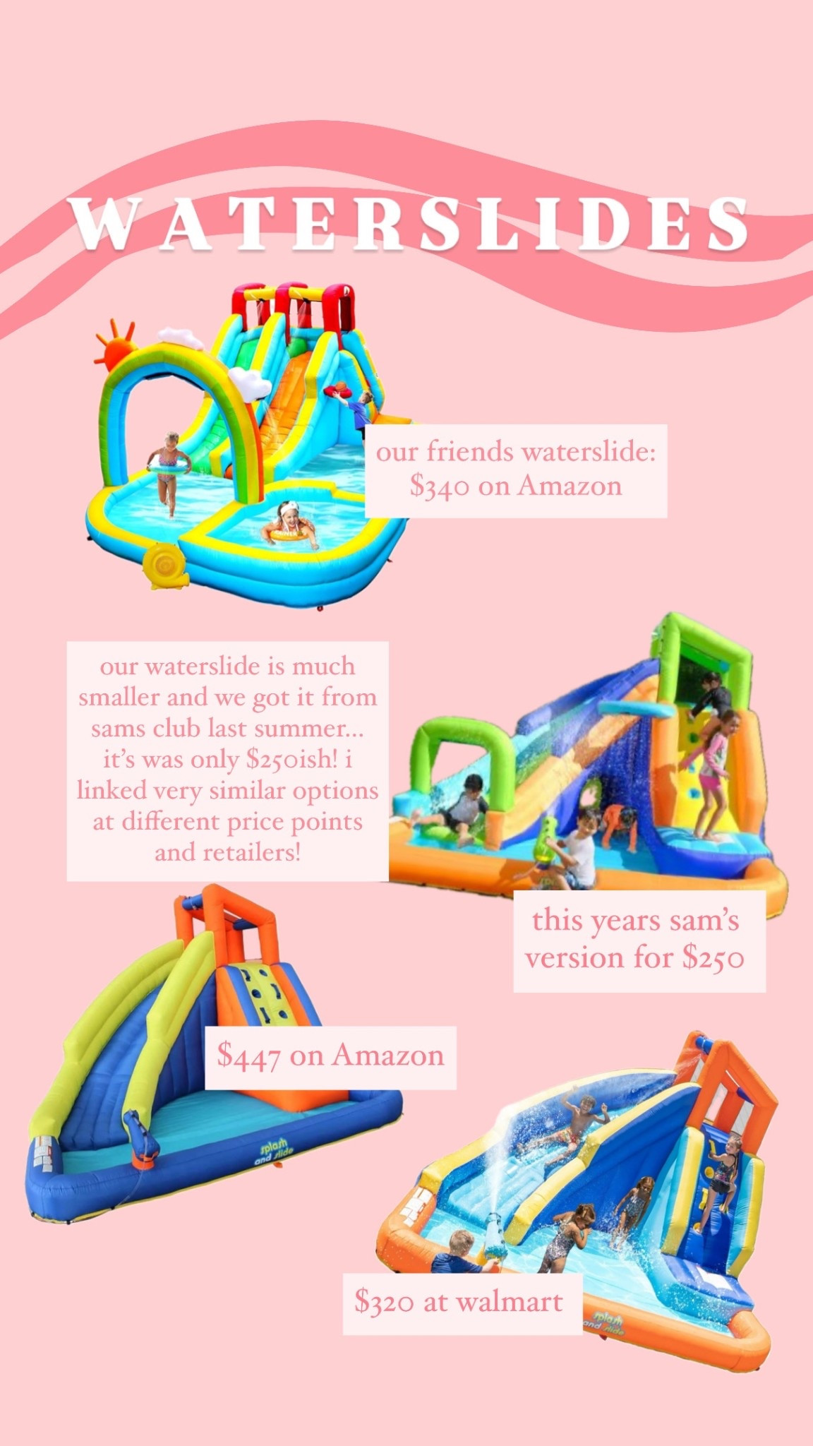 Water slides // summer play // outdoor // backyard 

#LTKSeasonal #LTKKids #LTKFamily
