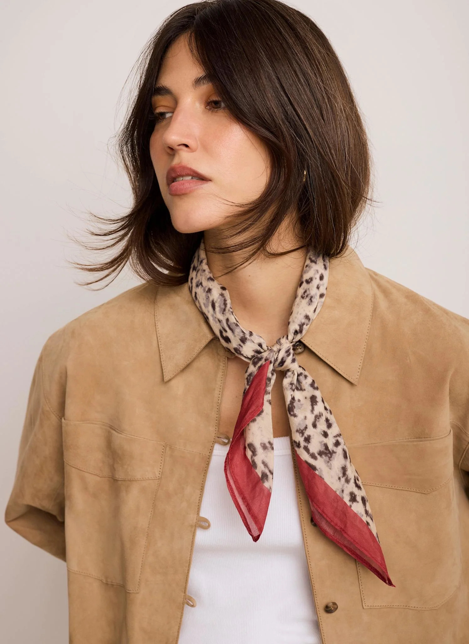 Allison Leopard Print Neck Scarf | Mint Velvet