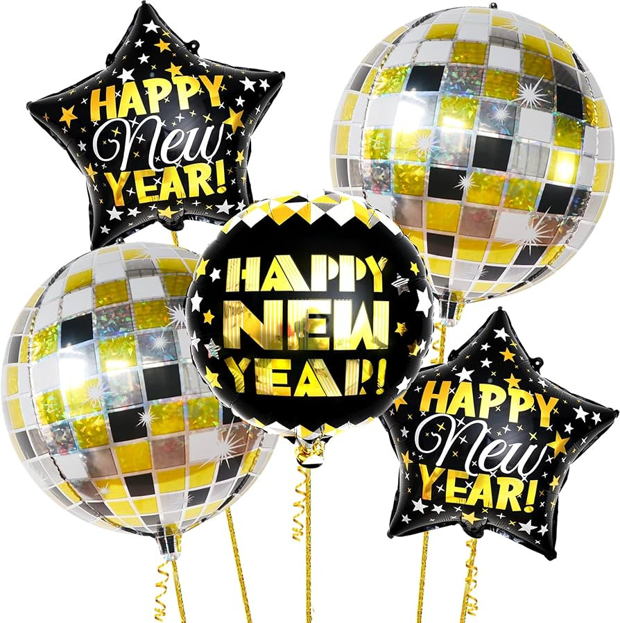 KatchOn, Large Happy New Year Balloons - 22 Inch, Disco Balloons | Foil Happy New Year Balloon, H... | Amazon (CA)