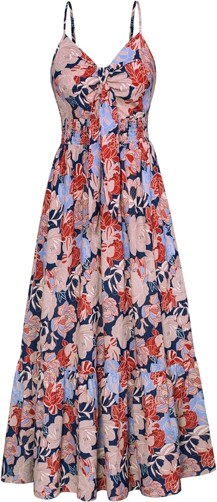 GRACE KARIN Womens Summer Floral Maxi Dresses 2026 Long Flowy Boho Dress Beach Vacation Sundresse... | Amazon (US)