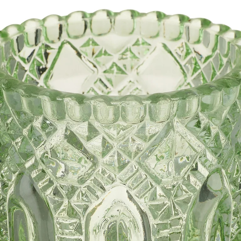 Bridgerton Textured Glass Votive Holders, Textured Glass Tealight Candle Holders, Green, 2.76 x 2... | Walmart (US)