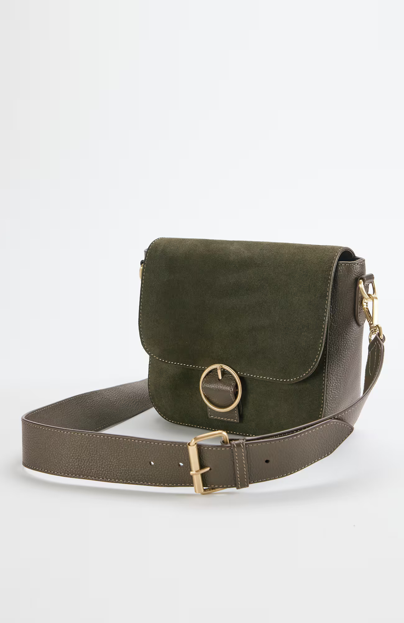 Women's Suede & Leather Crossbody (Aged Olive) J. Jill | J. Jill