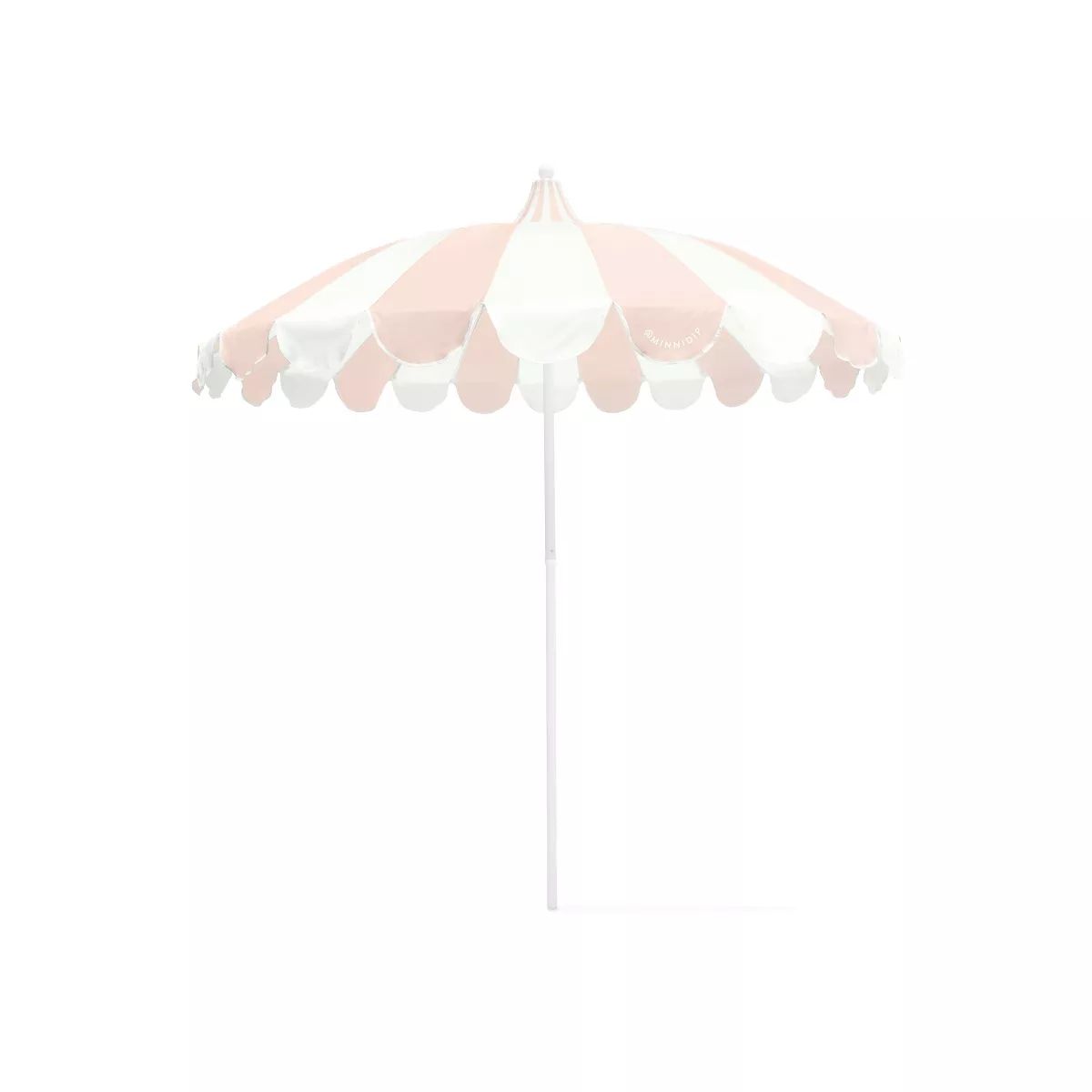 MINNIDIP 7.8' Round Scalloped Market Patio Umbrella - Blush | Target