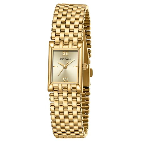 BOFAN Gold Watches for Women Luxury Ladies Quartz Wrist Watches with Stainless Steel Bracelet,Wat... | Amazon (US)