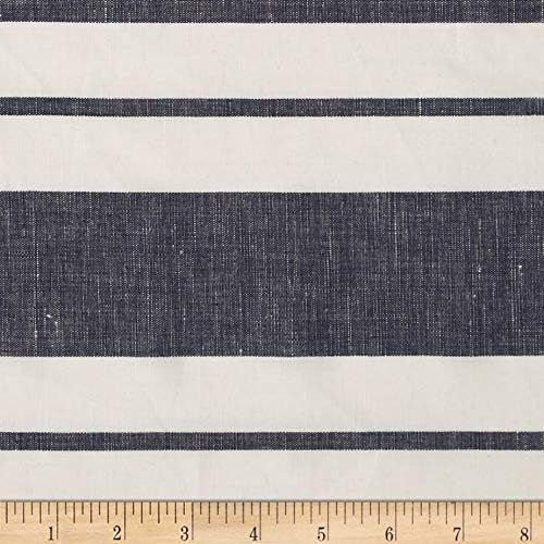 R.C. International Cotton Linen Stripe, Yard, Navy/White | Amazon (US)