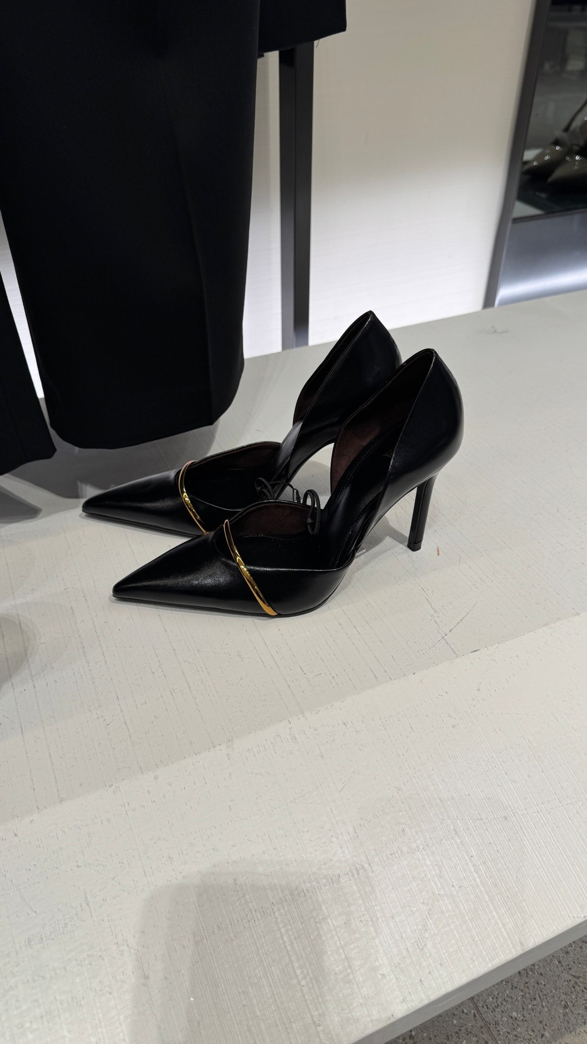 These black pumps with gold detail from ZARA are really cute too! Great for the office or even a formal evening event.

#LTKFindsUnder100 #LTKShoeCrush