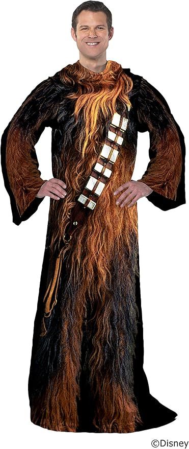 Star Wars Comfy Throw Blanket with Sleeves, Adult-48 x 71 Inches, Being Chewie | Amazon (US)