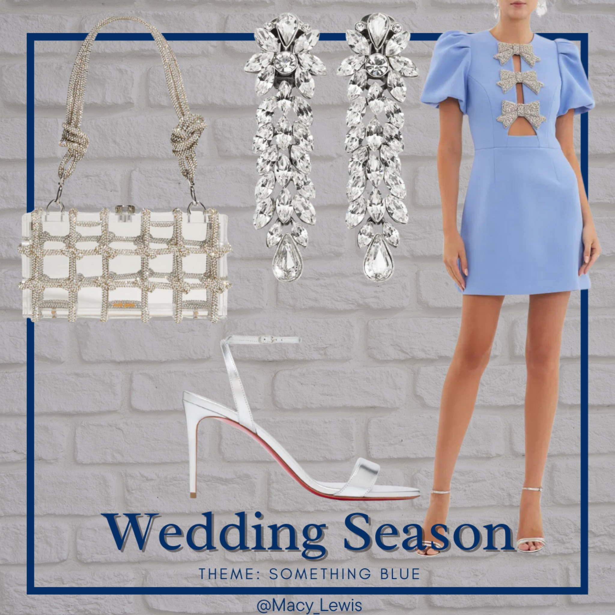 Shop: Wedding Guest Attire- Something I'm seeing that I love more and more are themed weddings where guests where a single shade of a certain color. With French country weddings being ultra popular right now, many brides are opting for guests to dress in shades of blue. The photographs turn out beautifully, and they are honestly so aesthetically pleasing to me. This clutch, the earrings, and the shoes are all investment pieces you will use for years to come! 
Wedding Guest Dress
Wedding Guest Outfit
Cocktail Dress
Cocktail Attire
Engagement Photo Dress
Event Look
Cocktail Earrings
Cocktail Clutch
Black Tie Earrings
Black Tie Clutch
Cocktail Attire Heels
Silver Heels
Statement Earrings
Blue Dresss

#LTKshoecrush #LTKwedding #LTKitbag