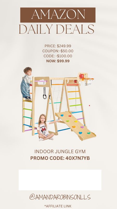 Amazon Daily Deals
Indoor jungle gym for kids

#LTKSaleAlert #LTKKids