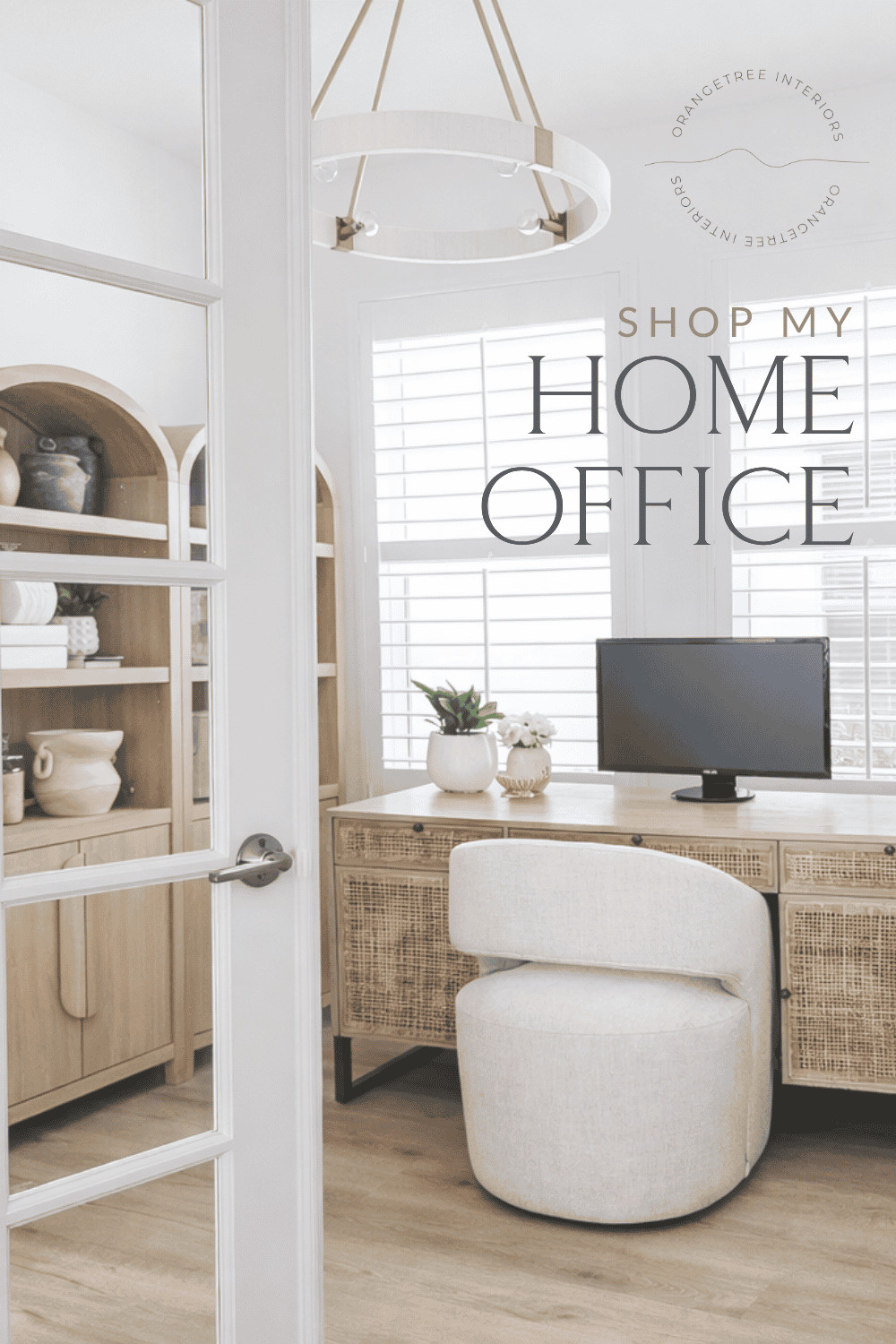 A bright, calming home office with a warm modern coastal feel. Light wood tones, woven textures, soft neutral upholstery and sculptural lighting create a peaceful workspace that feels polished yet relaxed. Built-in shelving adds functional storage, while layered ceramics and soft coastal artwork give the room a collected, finished look. Shop the desk, office chair, lighting, artwork and home office decor used to create this space.

#affiliate #HomeOffice #HomeOfficeIdeas #HomeOfficeDecor #CalmingHomeOffice #CoastalHomeOffice #ModernCoastalHome 

 #LTKdayinmylife #LTKHome
