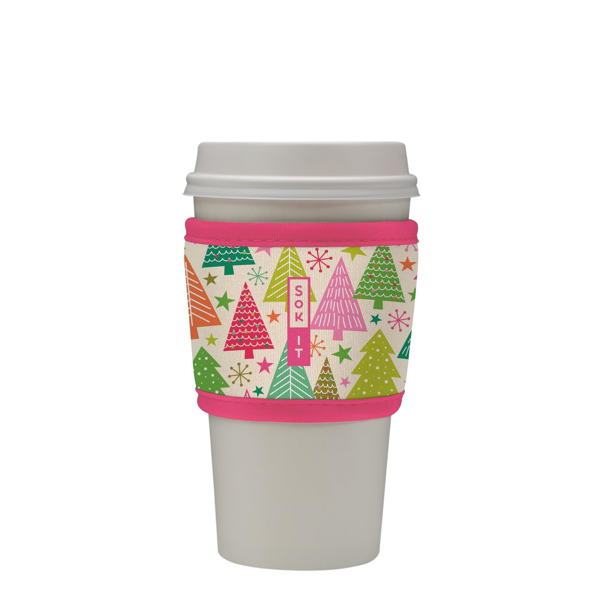 Sok It HotSok Coffee & Tea Reusable Insulated Neoprene Cup Sleeve (Festive Forest) | Amazon (US)