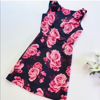 Kate Spade Rosa A-Line Dress in Black Multi | eBay US