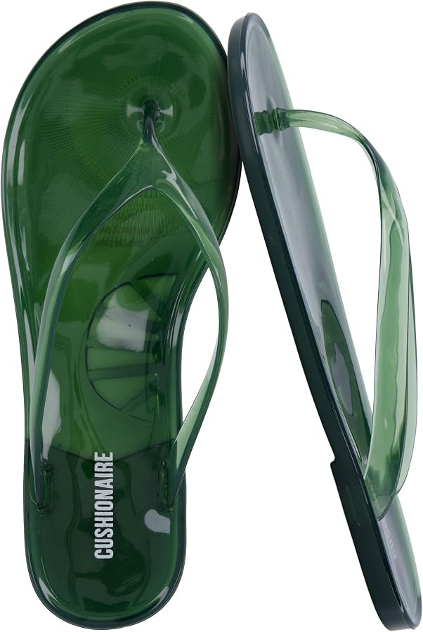 CUSHIONAIRE Splash Jelly Flip Flops for Women With Flexible Sole, Glossy Jelly Finish Summer Sand... | Amazon (US)