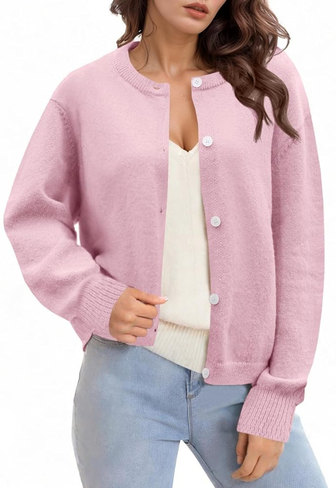 UNCLECAT Womens Button Up Cardigan Sweaters Casual Long Sleeve Open Front Top Knit Outwear Coats | Amazon (US)