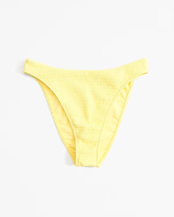 Women's Curve Love Mid-Rise High-Leg Moderate Bottom | Women's Swimwear | Abercrombie.com | Abercrombie & Fitch (US)