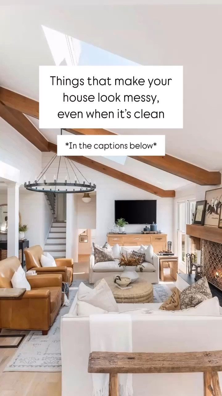 1. Visible cables and cords
2. Over crowded shelves
3. Piles of mail & paperwork 
4. Laundry in the open
5. Too many throw blankets and pillows
6. An unmade bed
7. Over crowded counter tops

Are you guilty of any of these? Let us know in the comments below 👇🏼

#organizedliving #houseaesthetic #organizedhouse #homestyleinspo #tidyhouse #homedesigntips #clutterfreeliving #porcheandco #organization 


#LTKStyleTip #LTKWatchNow #LTKHome