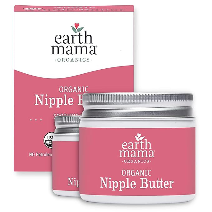 Organic Nipple Butter Breastfeeding Cream by Earth Mama | Lanolin-free, Safe for Nursing & Dry Sk... | Amazon (US)