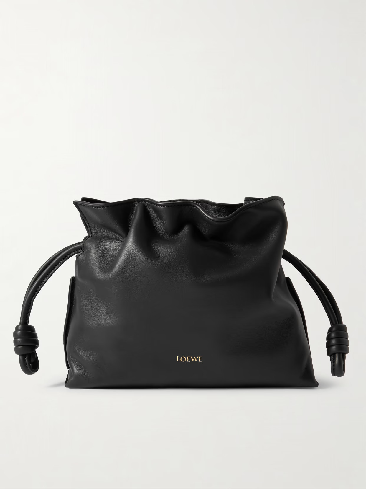 LOEWE - Flamenco Mini Leather Clutch - Black | NET-A-PORTER (UK & EU)