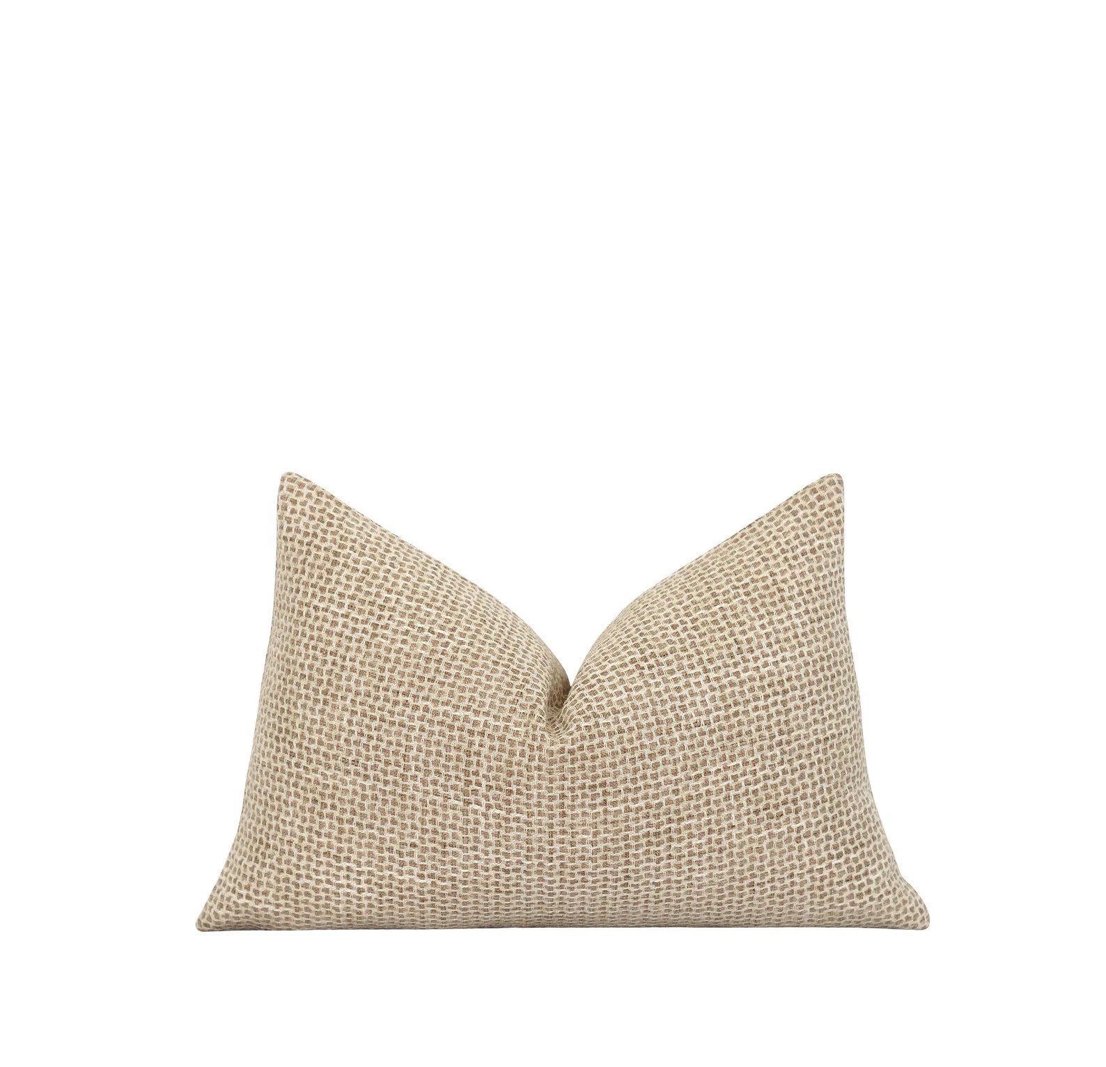 Tan Cream Woven Pillow Cover, Textured Lumbar Pillow Cover, Modern Farmhouse Woven Pillow, 12x18 ... | Etsy (US)