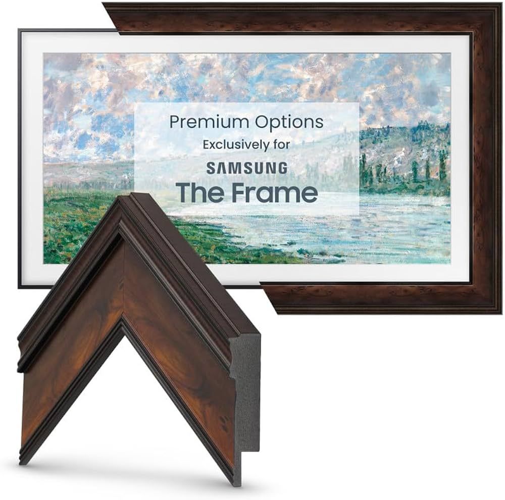 Deco TV Frames - Burlwood Smart Frame Compatible ONLY with Samsung The Frame TV (32", Fits 2021-2... | Amazon (US)