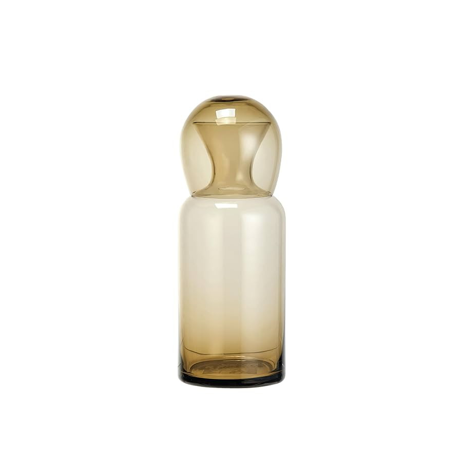 Bloomingville Glowing Glass Carafe Set, Amber | Amazon (US)
