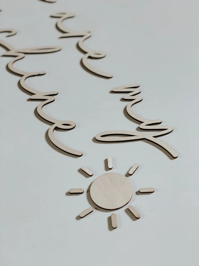 You Are My Sunshine Decal  Wood Wall Decor  Nursery Wall - Etsy | Etsy (US)